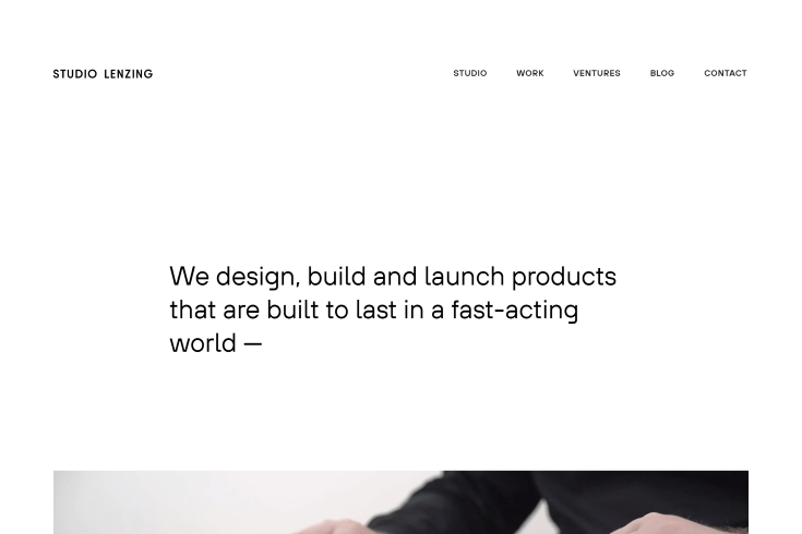 Webdesign Trend 2022 - Minimalismus  - https://www.studiolenzing.com/